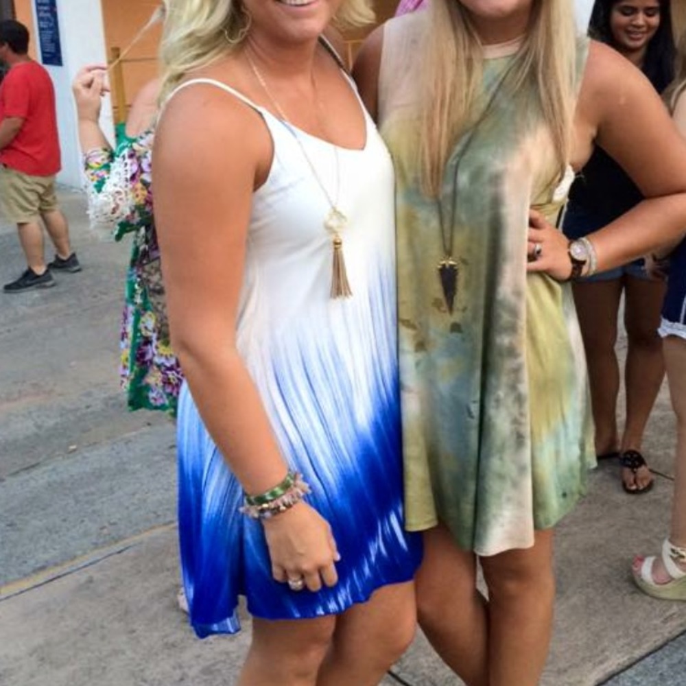 Blue & white ombré dress